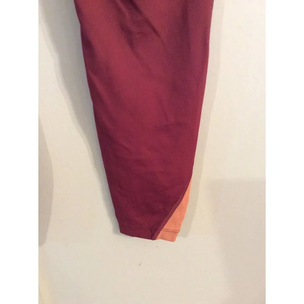 Peloton Leggings Medium M Womens Burgandy Activewear